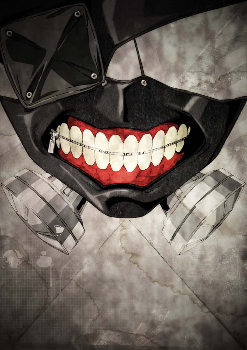 Kaneki’s Iconic Mask – The Symbol Of Strength, Resilience And Transformation. Wallpaper