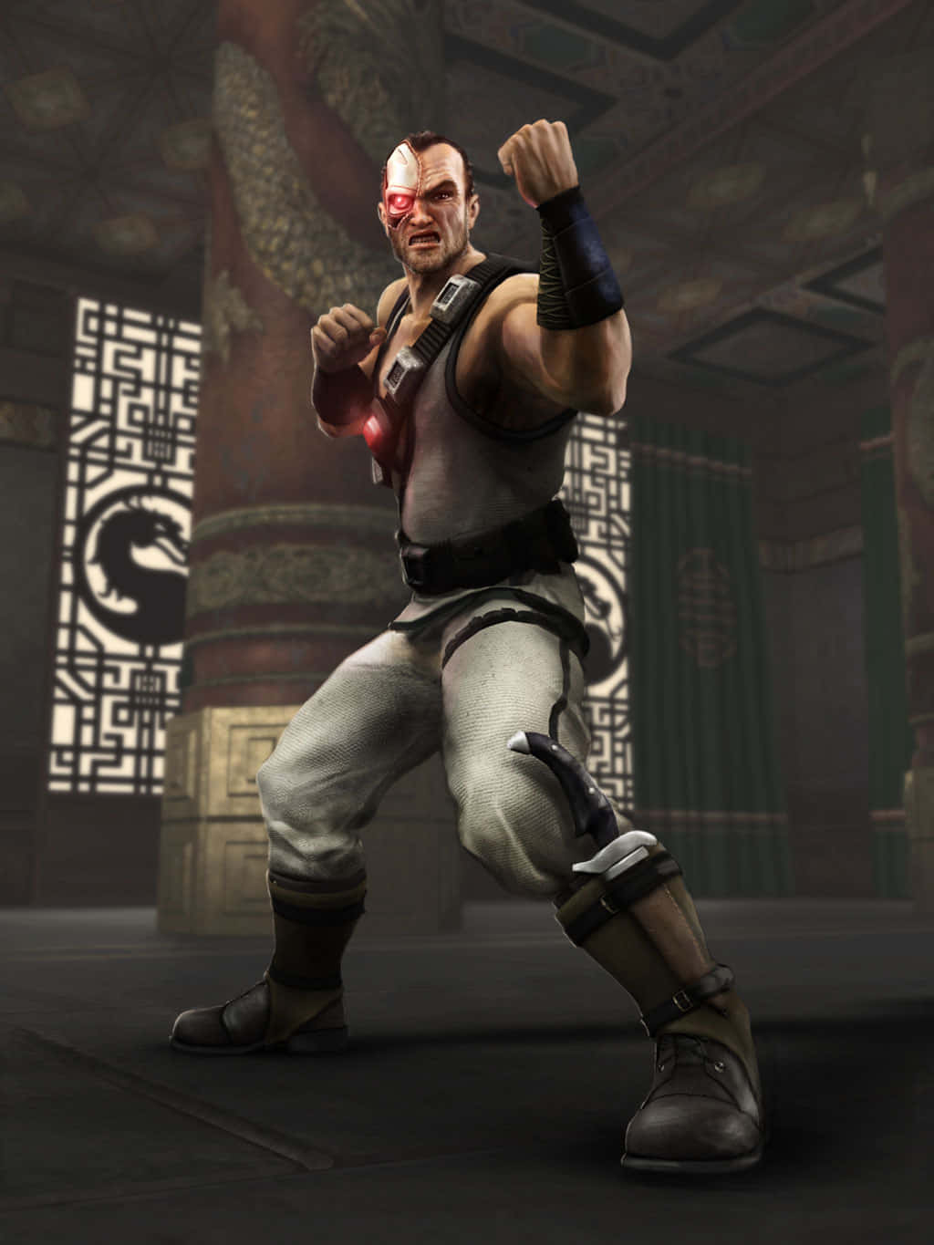 Kano, The Vicious Mercenary From Mortal Kombat In Action Wallpaper