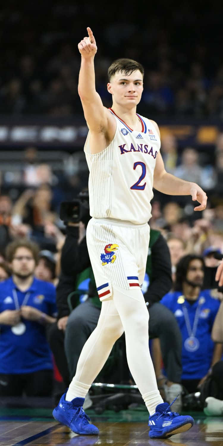 Kansas Basketball Player Celebration Wallpaper