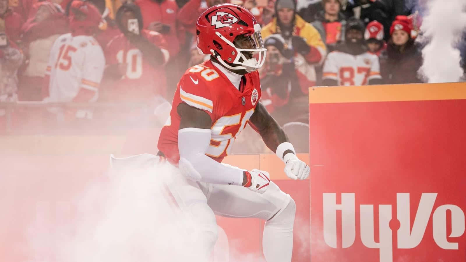 Kansas City Chiefs Player Willie Gay Celebration Wallpaper