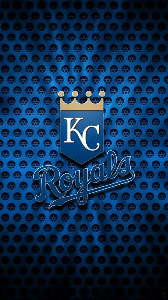 Kansas Royals Logo On A Blue Background Wallpaper