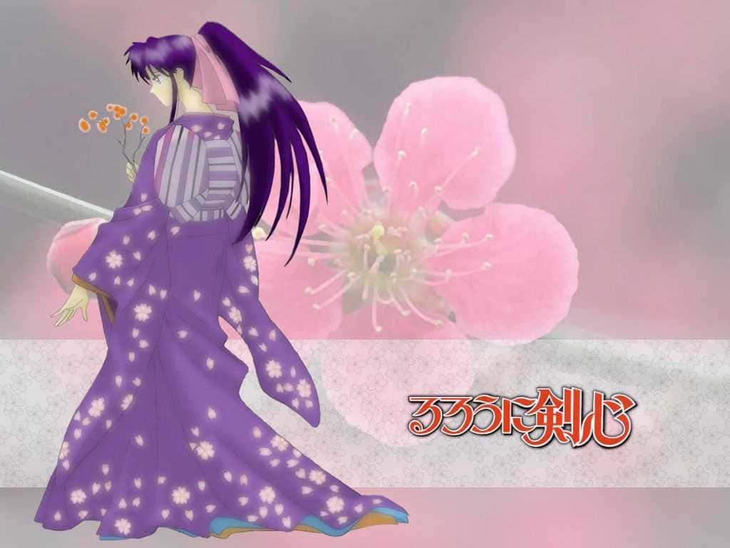 Kaoru Kamiya In Traditional Japanese Kimono Wallpaper