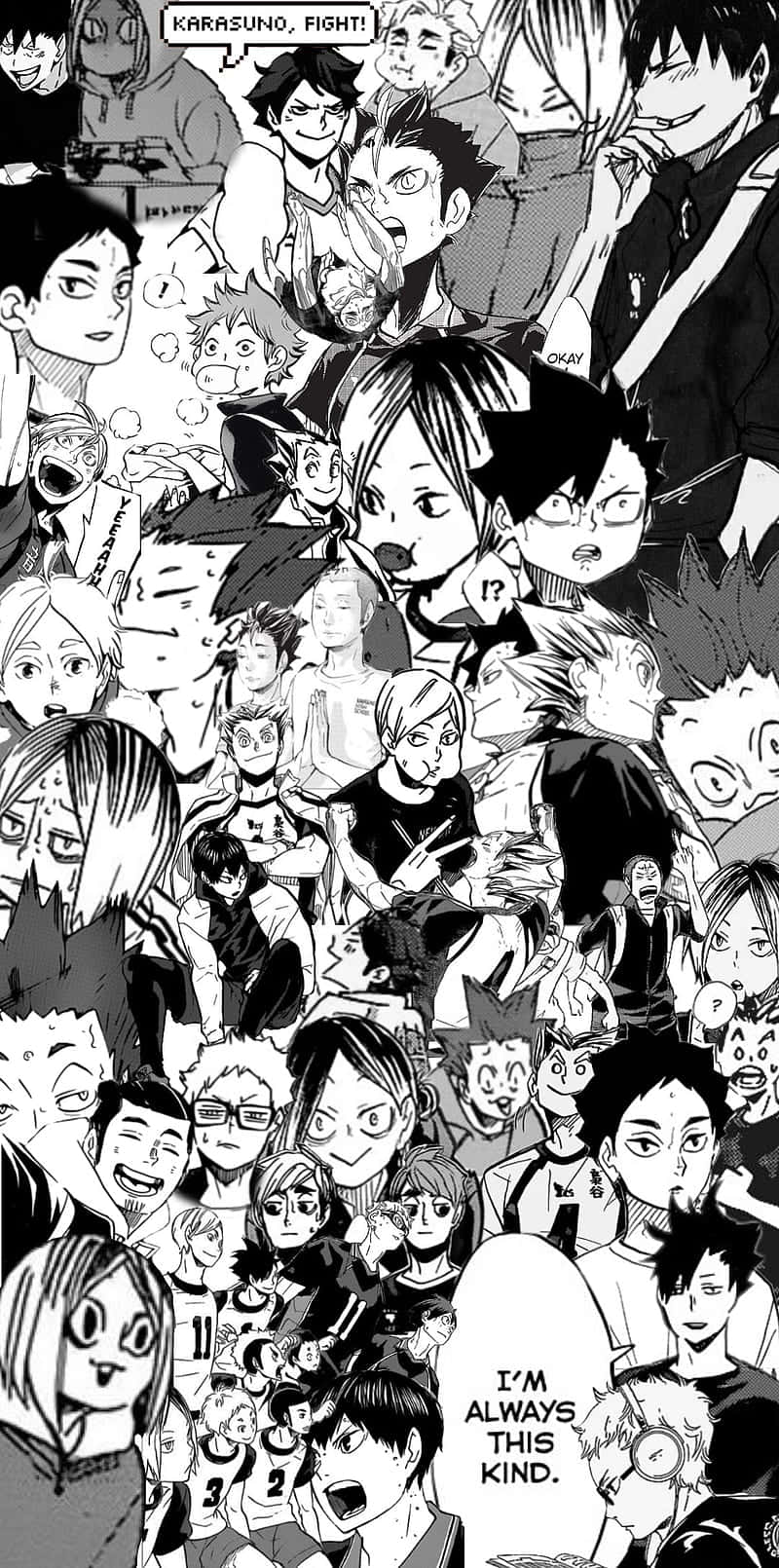 Karasuno's Dynamic Duo In Action Wallpaper