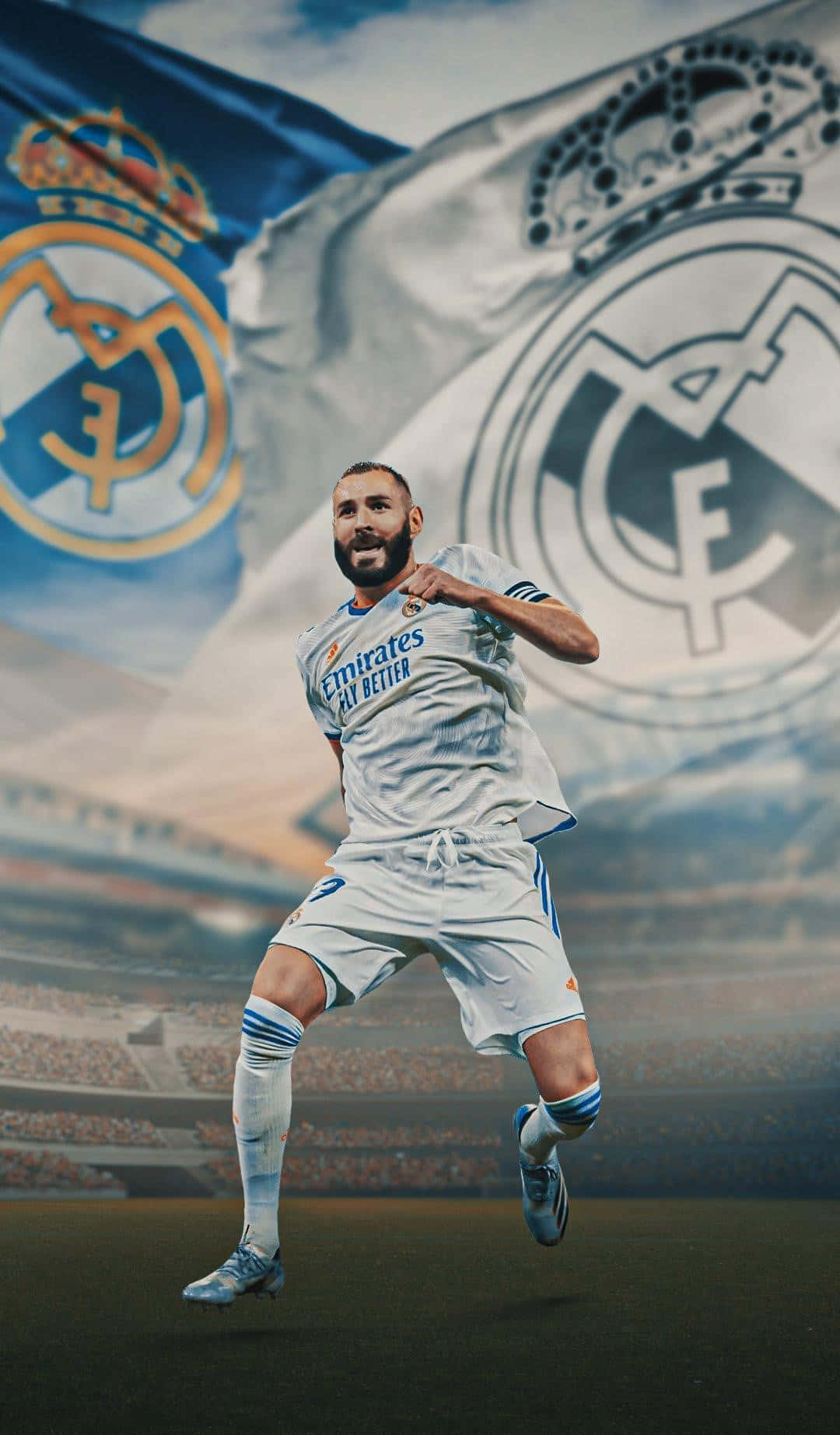 Karim Benzema Celebration Real Madrid Wallpaper