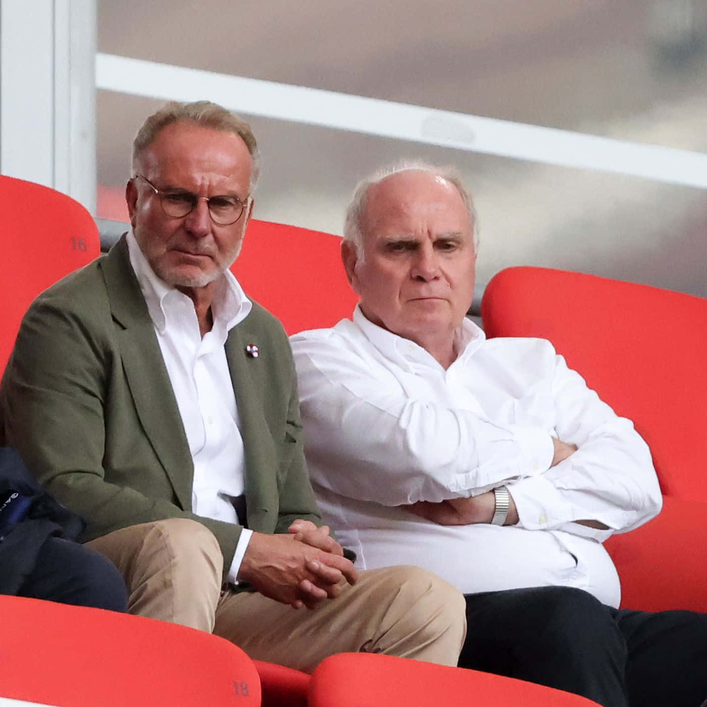 Karl Heinz Rummenigge And Uli Hoeness In Allianz Arena Wallpaper