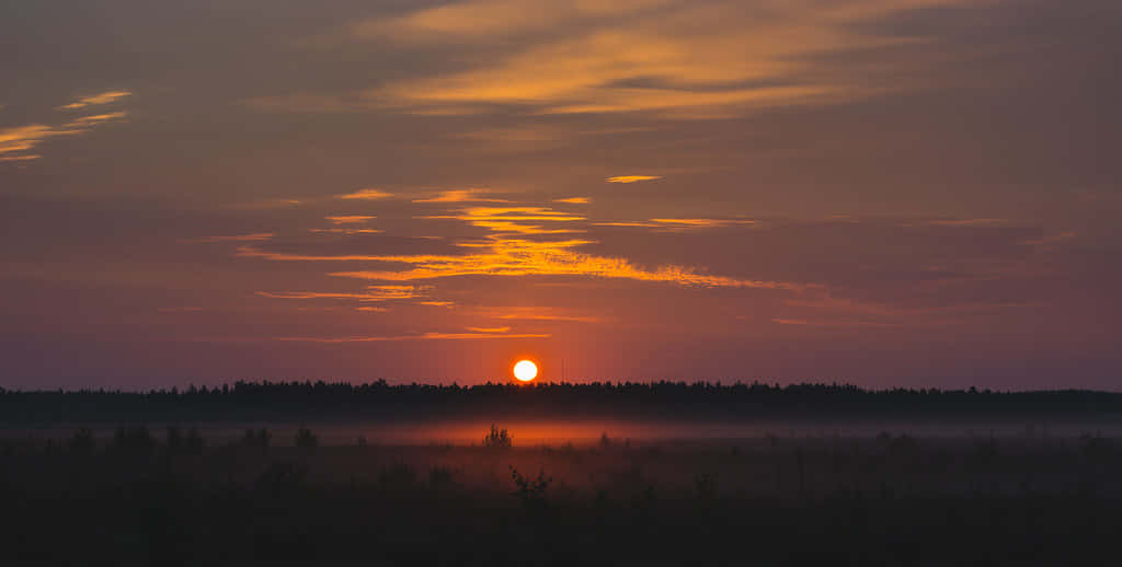 Karlstad Sweden Sunset Silhouette Wallpaper