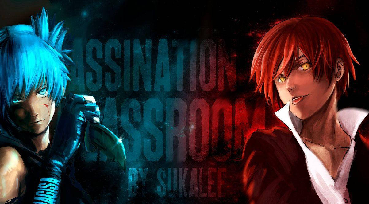 Karma Akabane And Nagisa Shiota Face-off Wallpaper