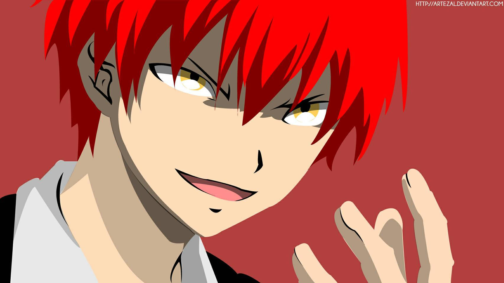 Karma Akabane Evilly Smiling Wallpaper