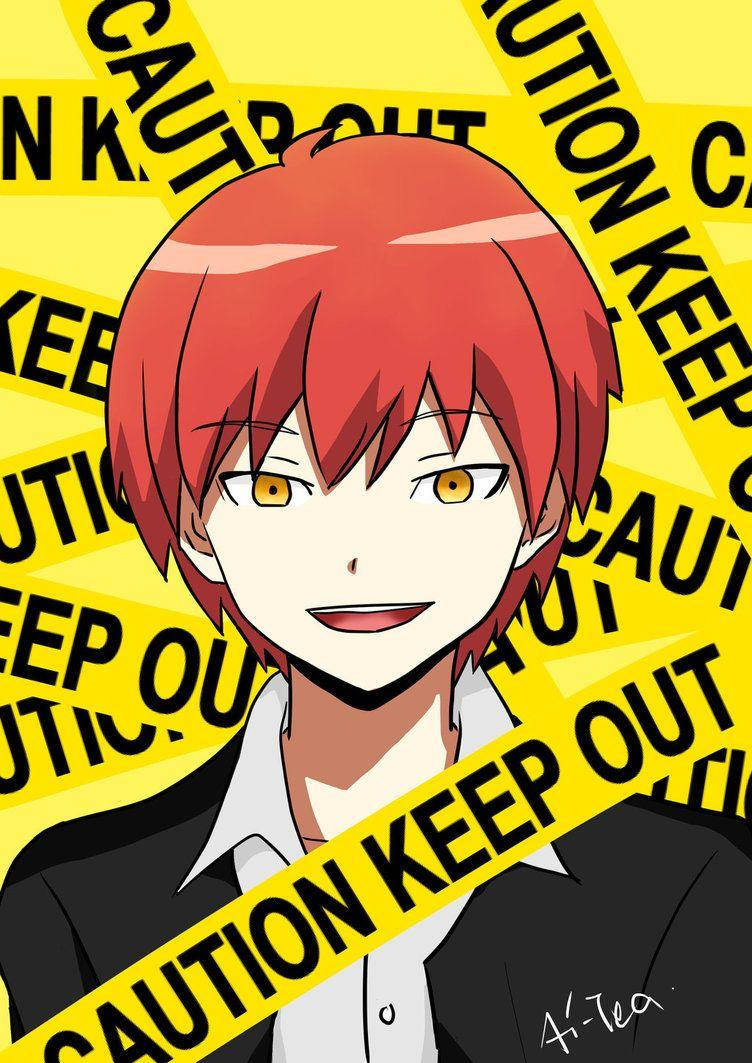 Karma Akabane In Caution Tape Wallpaper