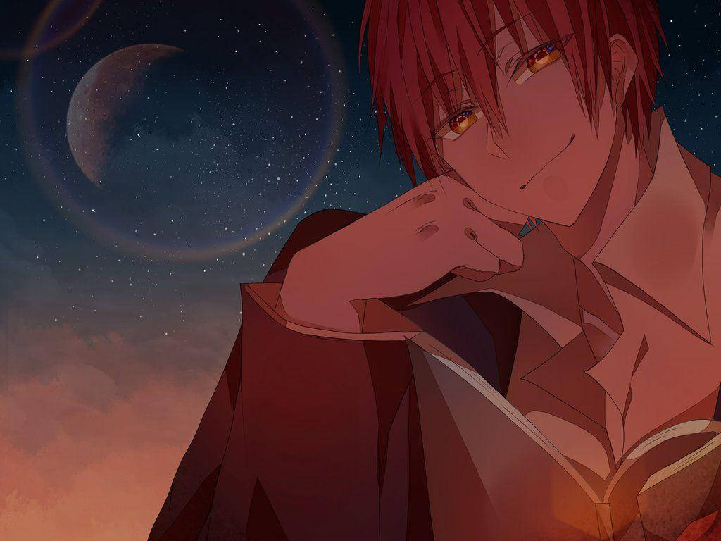 Karma Akabane Reading Beneath The Sky Wallpaper