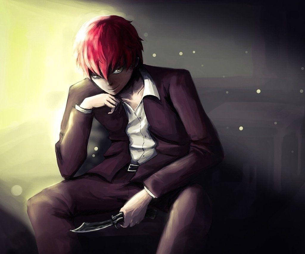 Karma Akabane Sitting Silhouette Wallpaper