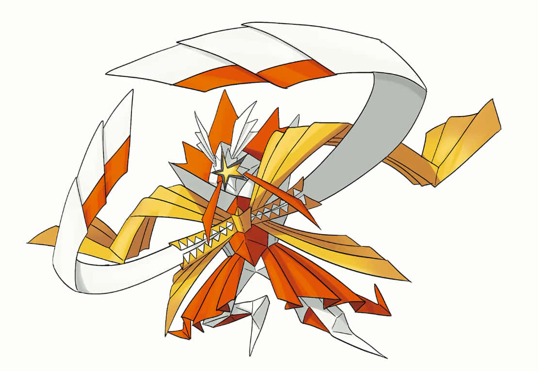 Kartana Pokemon On White Background Wallpaper