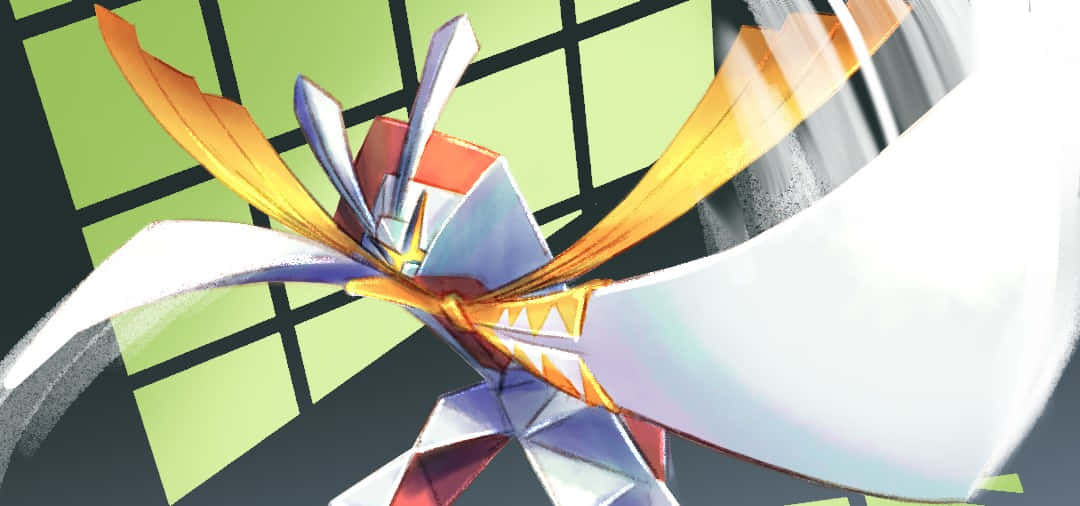 Kartana Pokemon With Grid Background Wallpaper