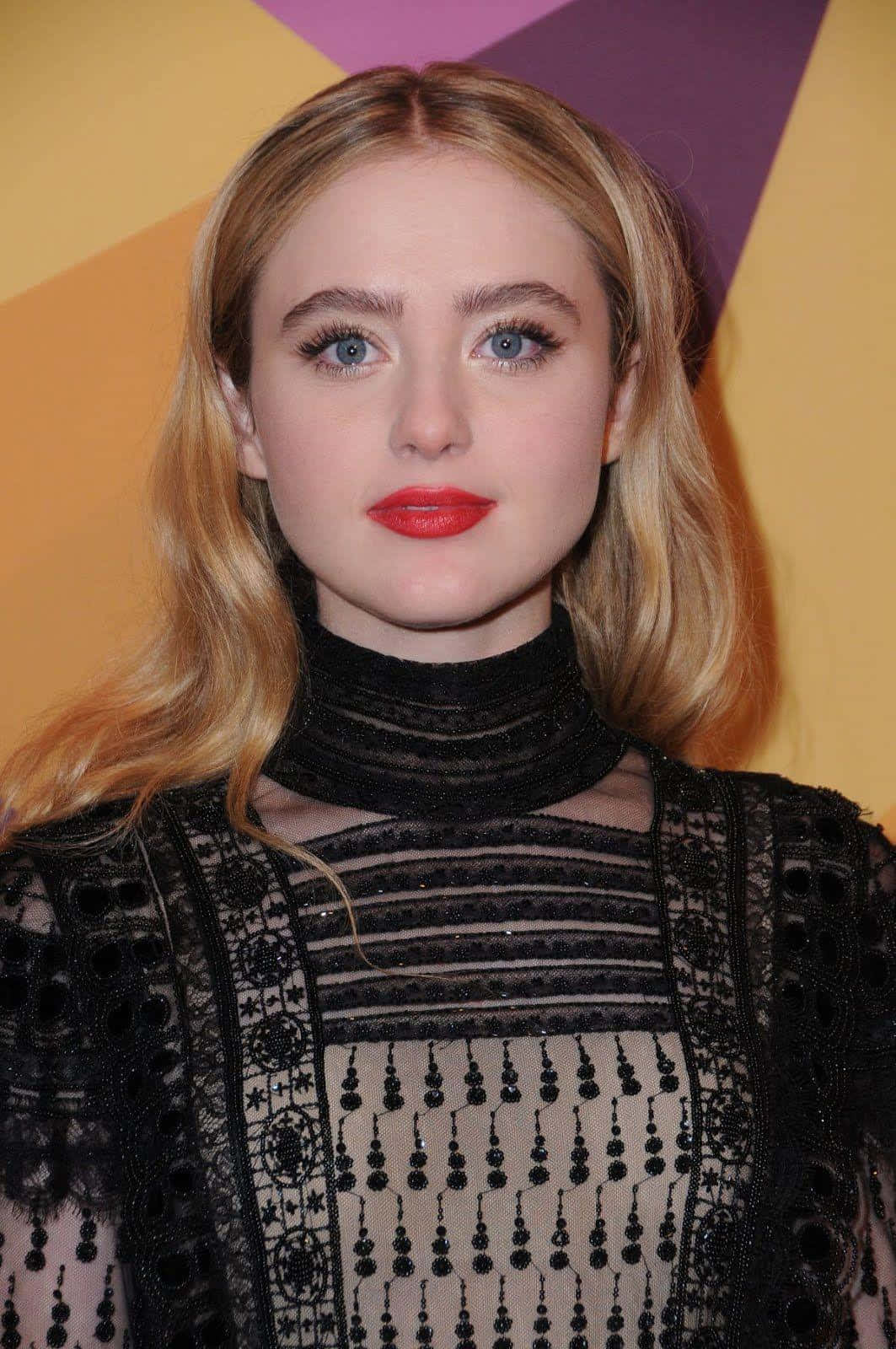 Kathryn Newton Black Lace Outfit Wallpaper