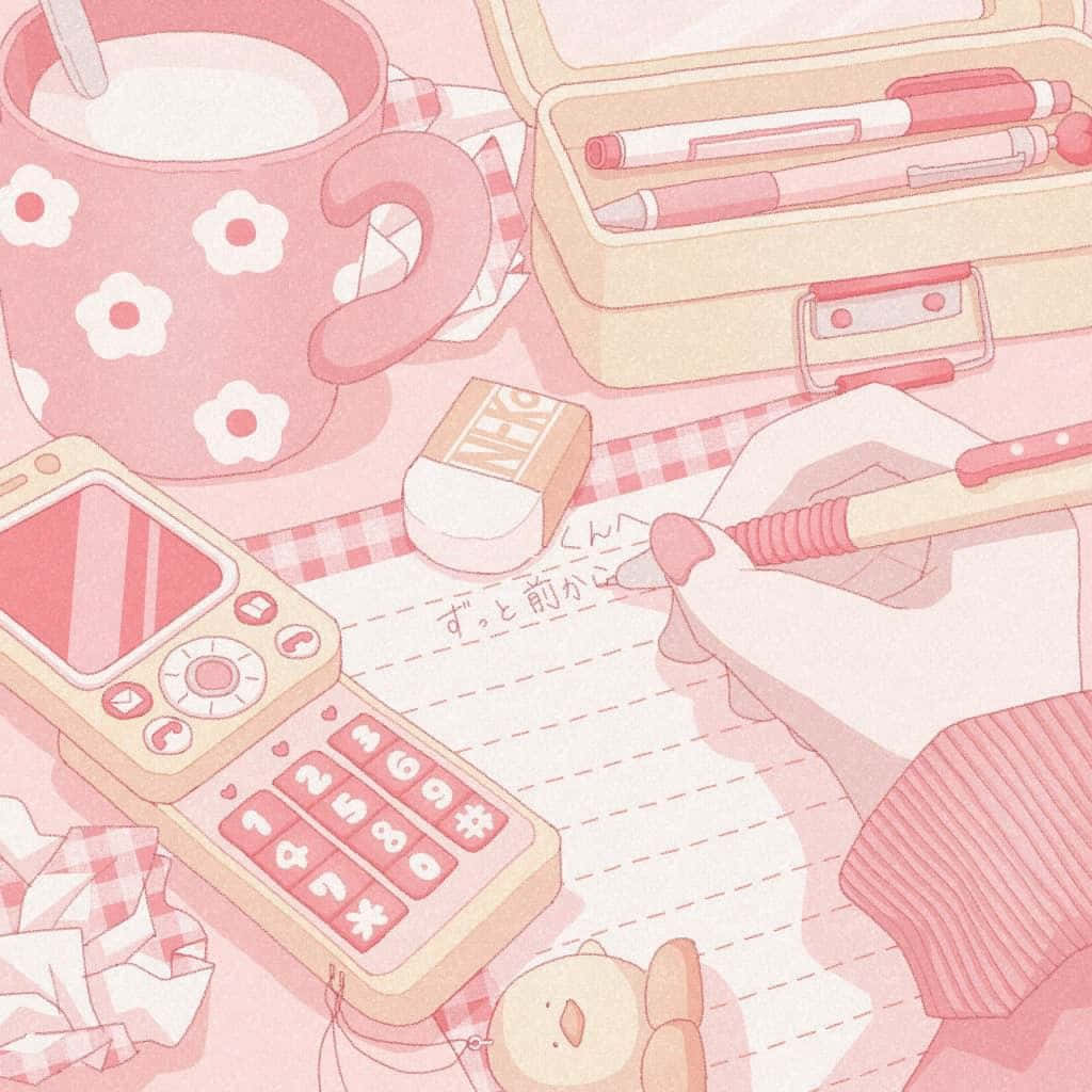 Kawaii Aesthetic Study Session Wallpaper