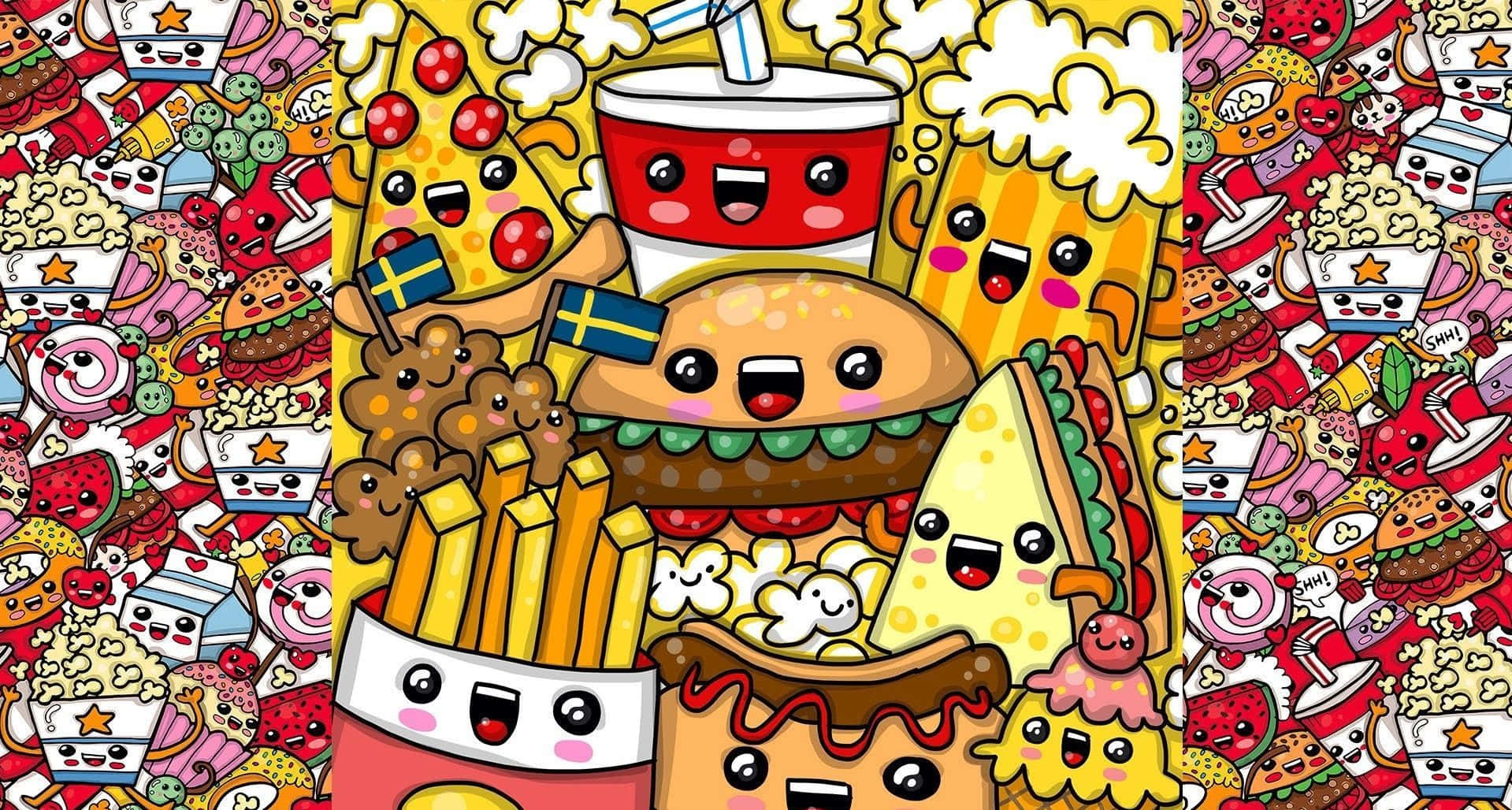 Kawaii Food: A Charming Adventure Of Cute Sweets And Treats Wallpaper