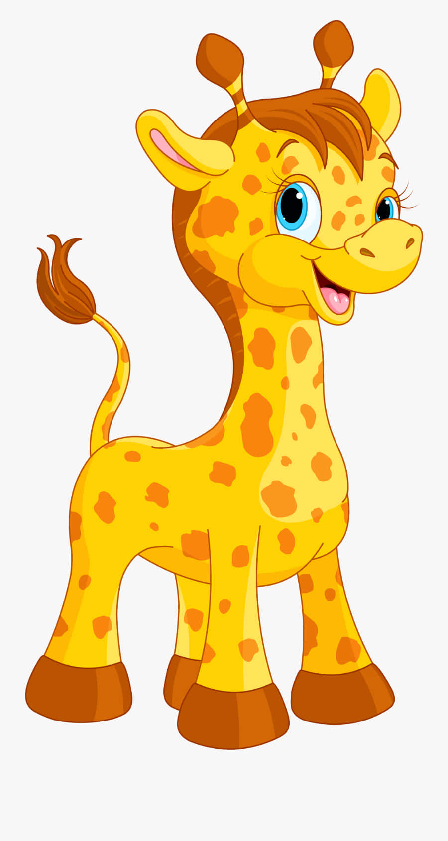 Kawaii Giraffe In A Colorful World Wallpaper