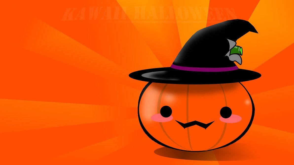 Kawaii Halloween Witch Hat Wallpaper