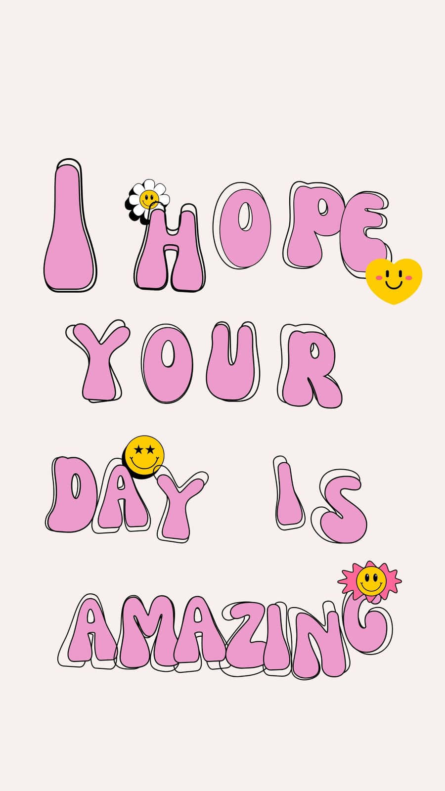 Kawaii Pink Aesthetic Inspirational Message Wallpaper