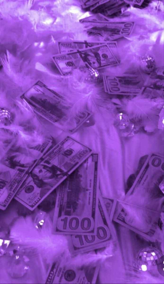 Kawaii Purple Money Wallpaper