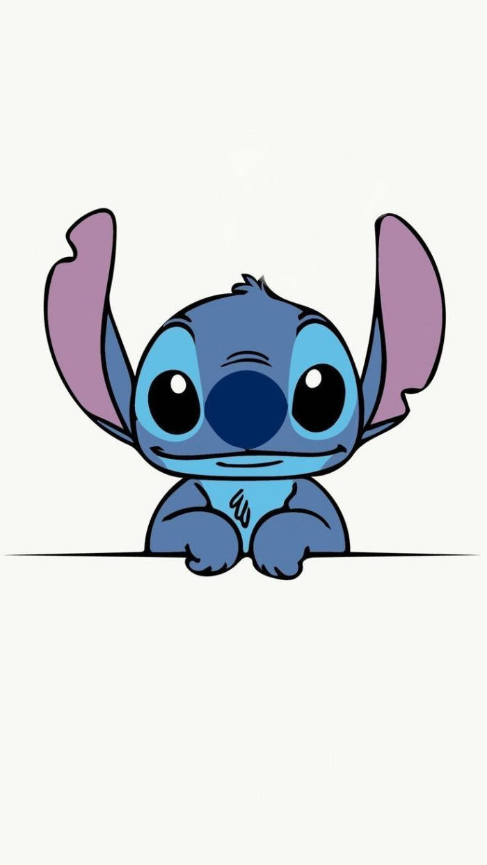 Kawaii Stitch Looking At You Wallpaper