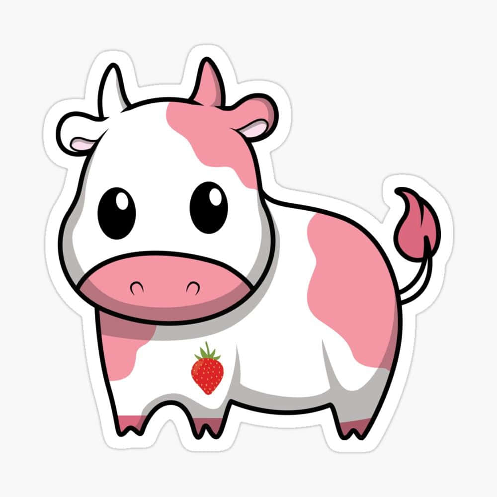 Kawaii Strawberry Cow Wallpaper Wallpaper