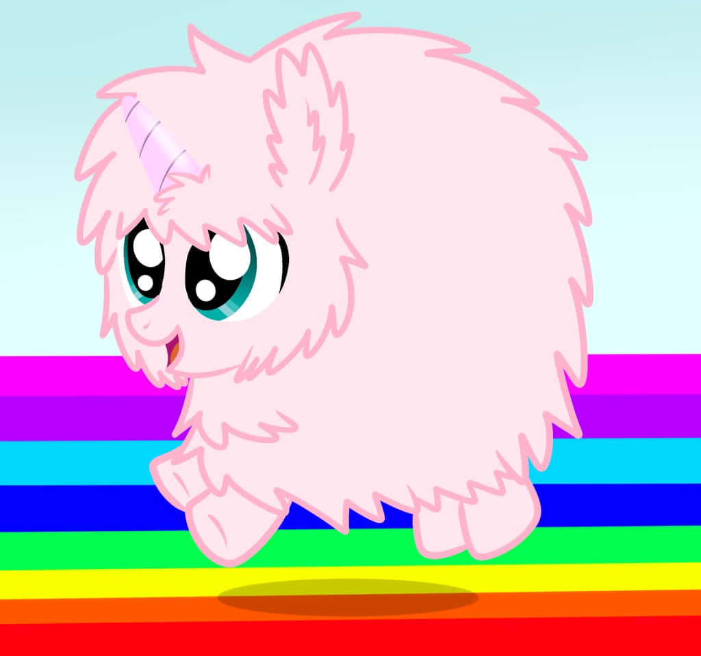 Kawaii Unicorn With Rainbow And Clouds Wallpaper