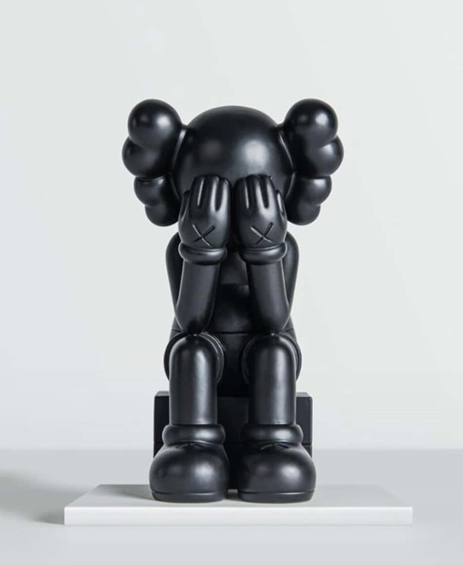 Kaws Artistic Black And White Graphic Wallpaper