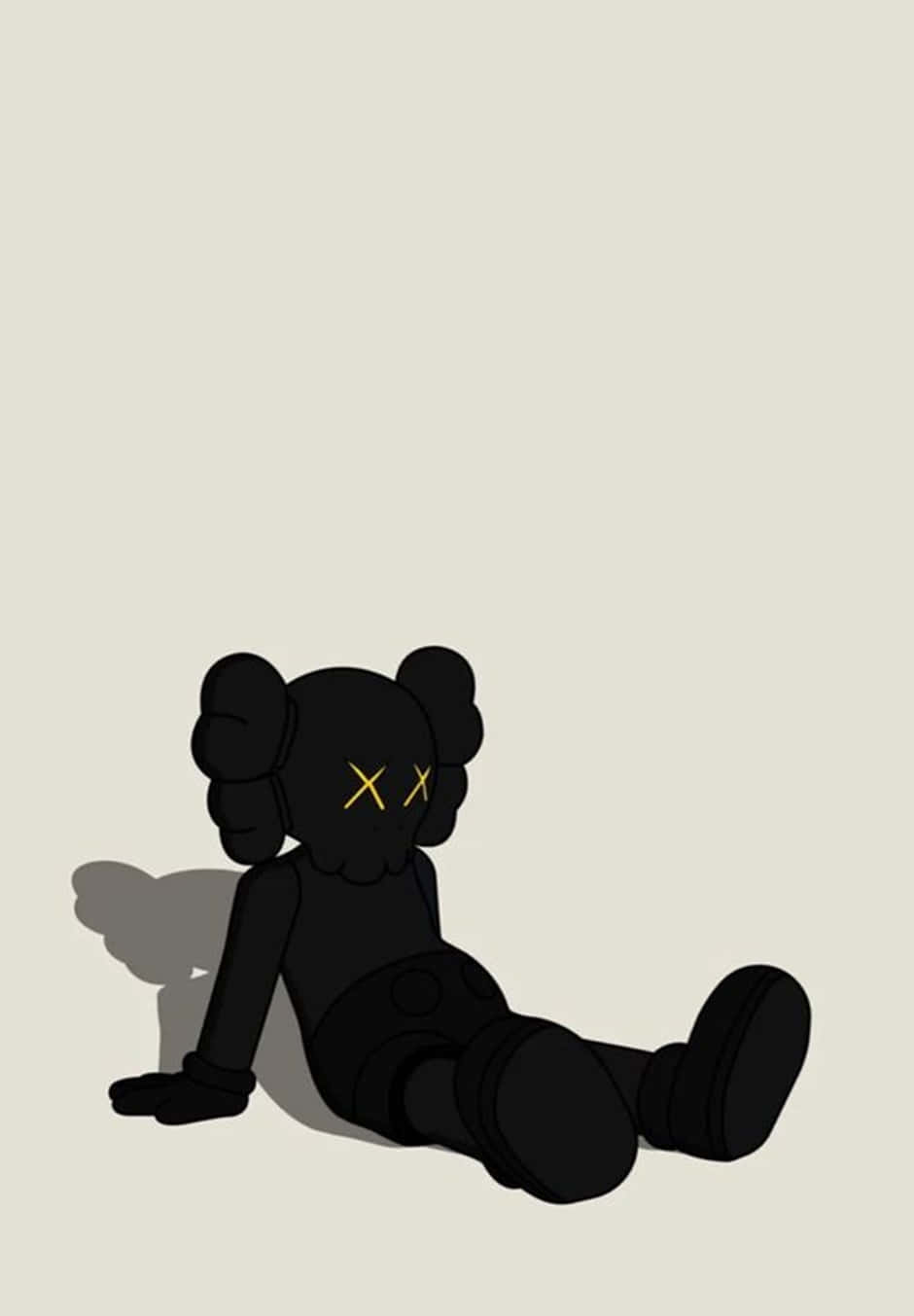 Kaws Black And White Illustration Wallpaper