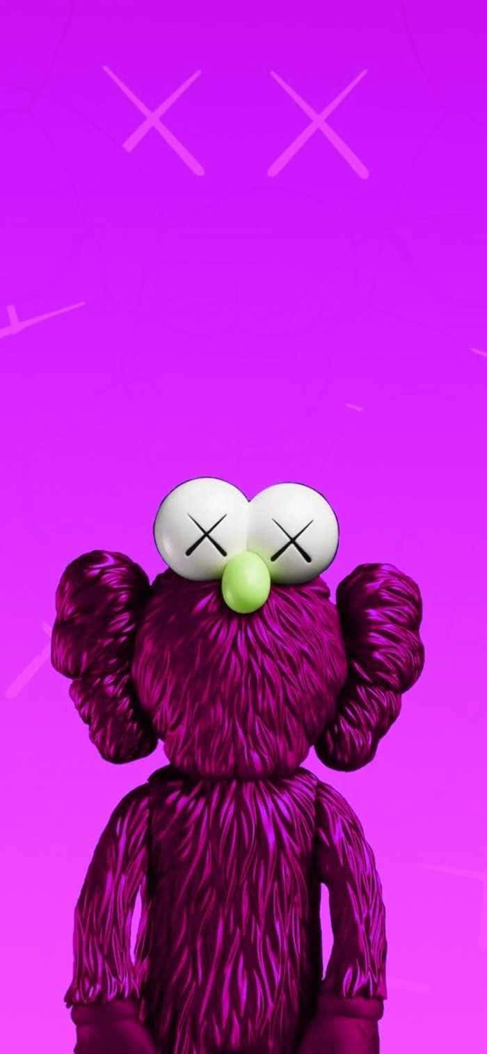 Kaws Character Purple Background Wallpaper