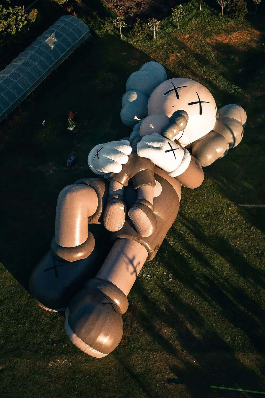 Kaws Holiday Art Installation Featuring Companion Wallpaper