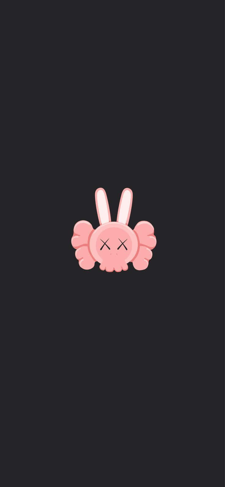 Kaws Inspired Pink Bunny Wallpaper Wallpaper