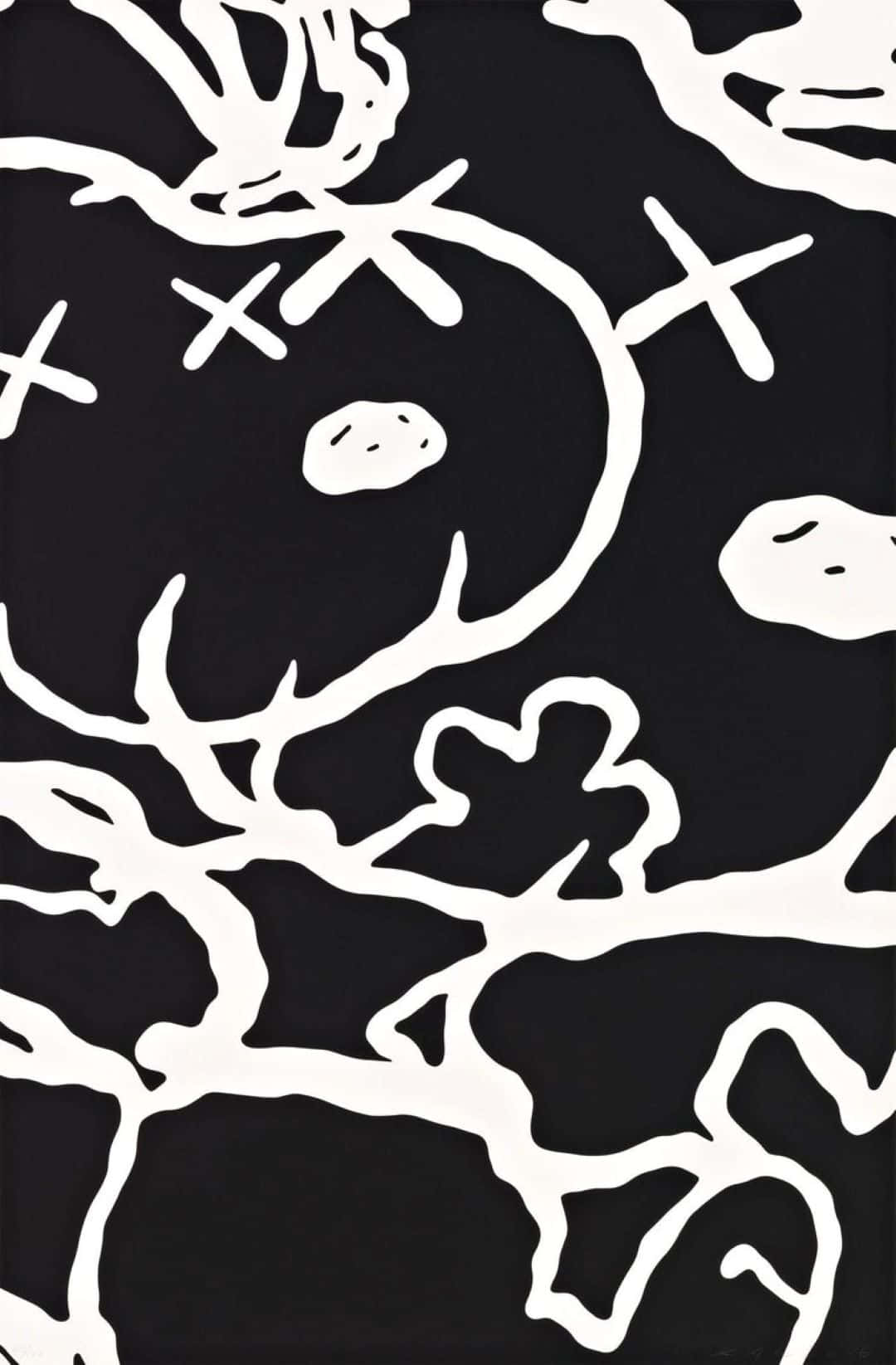 Kaws Snoopy Blackand White Artwork Wallpaper