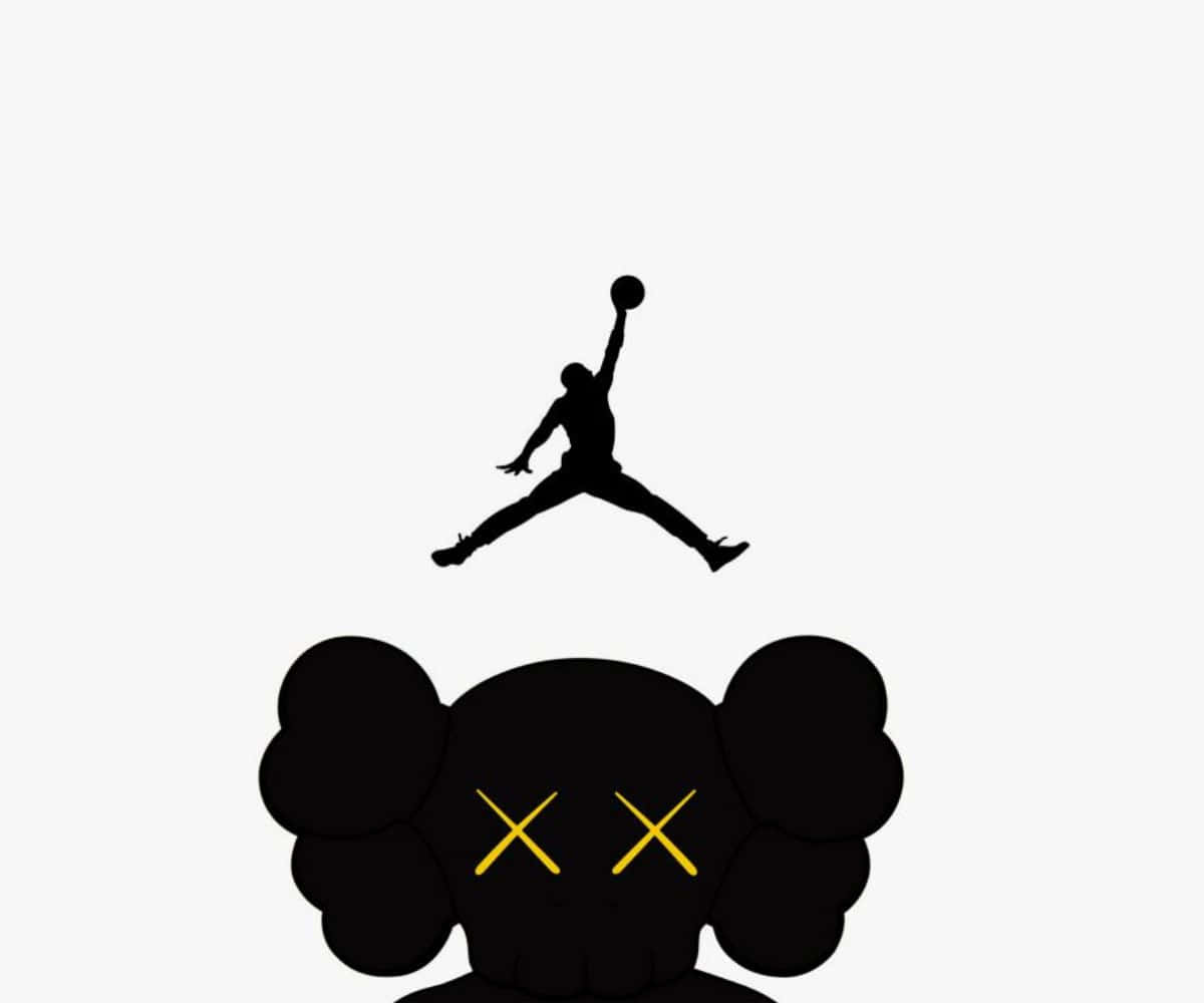 Kaws X Air Jordan Collaboration Sneaker Art Wallpaper