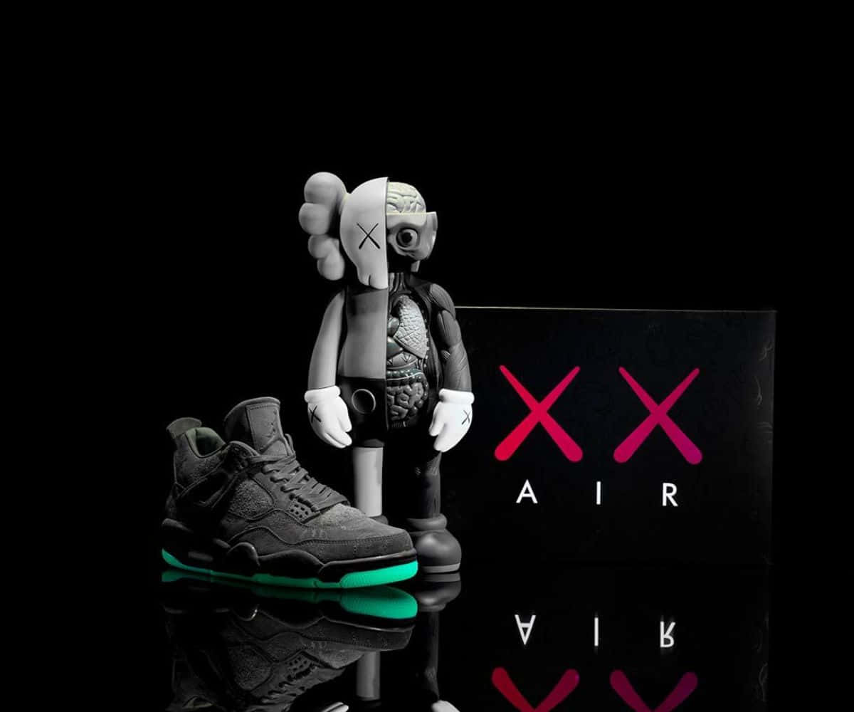 Kaws X Air Jordan Collaboration Sneakers Wallpaper