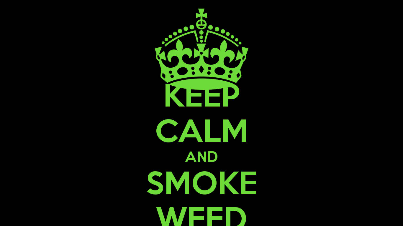 “keep Calm And Smoke Weed” Wallpaper