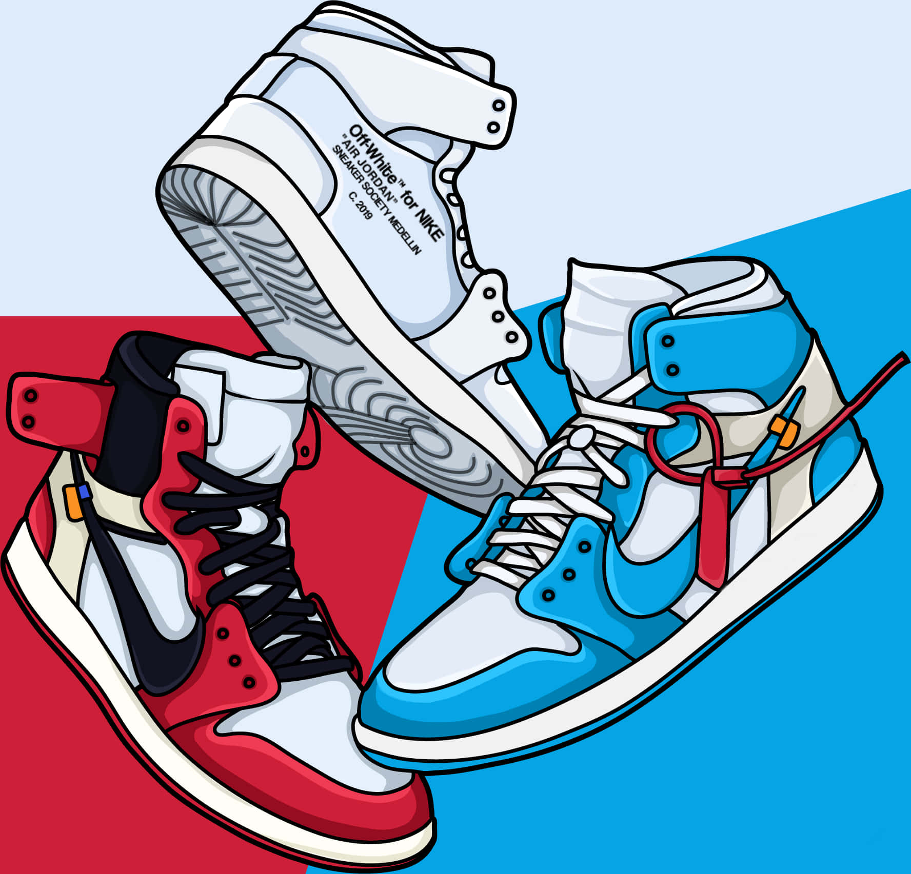 Keep It Low Key With The Iconic Off White Jordan 1 Wallpaper