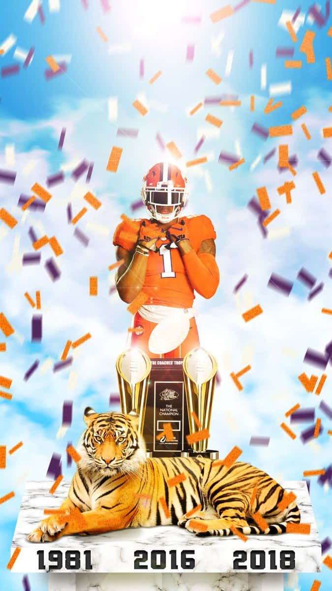 Keep Proud With Your Clemson Spirit On Your Iphone Wallpaper