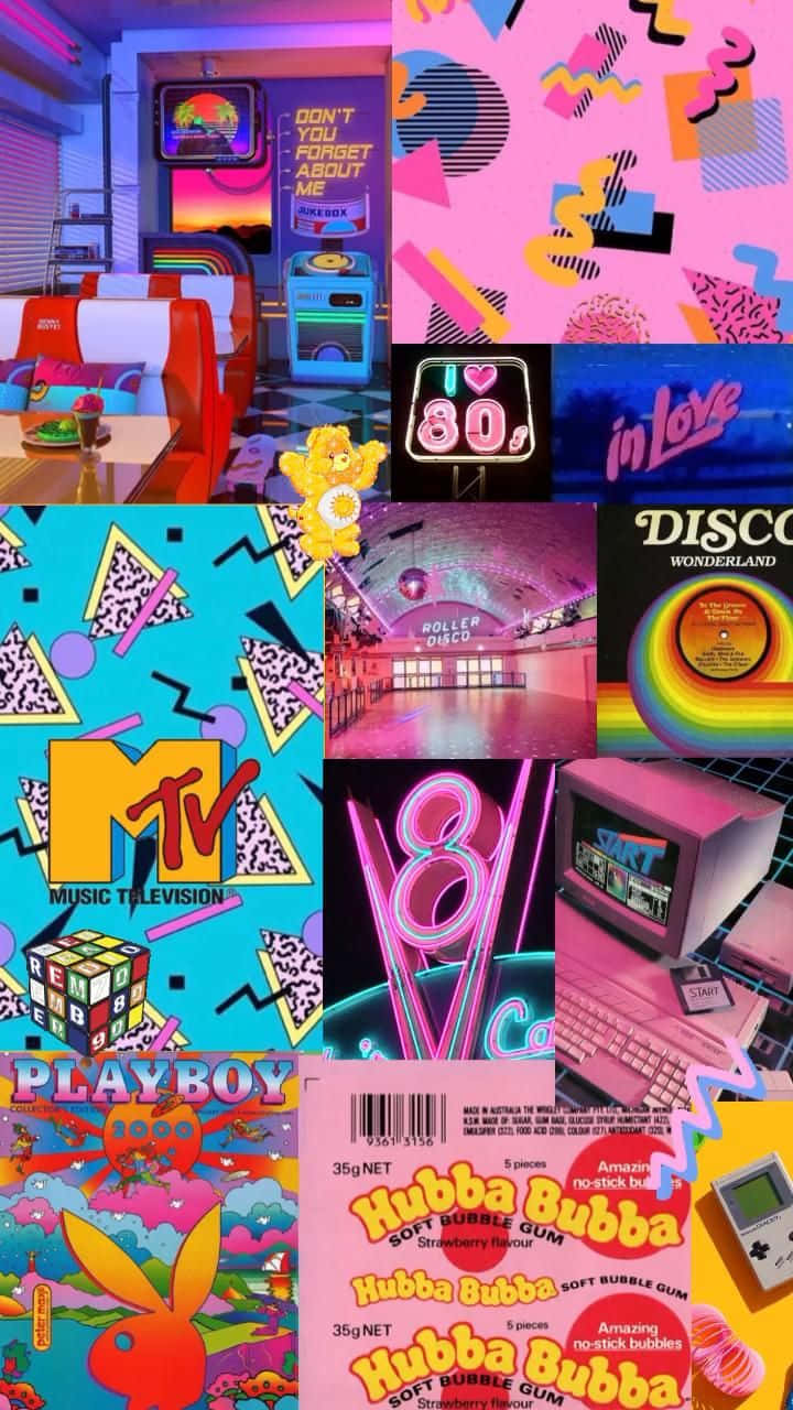 Keep Up With The Latest Trends With A Classic 80s Iphone Wallpaper