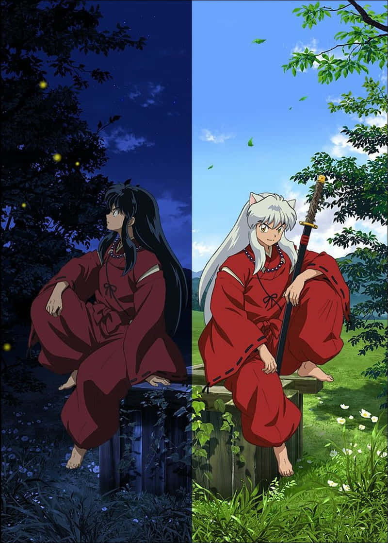 Keep Up With The Style Of A Feudal Japan Fantasy With This Inuyasha Iphone Wallpaper. Wallpaper