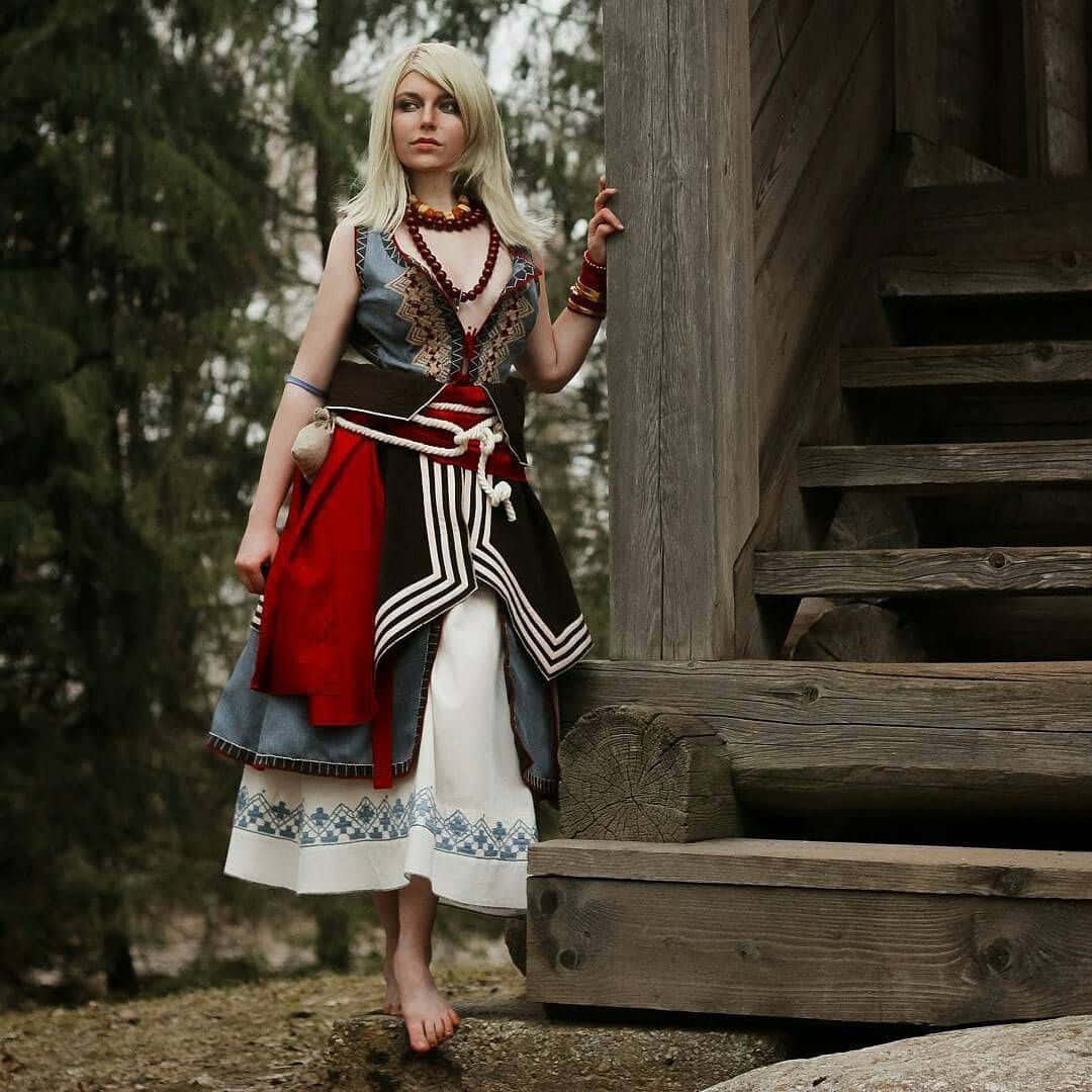 Keira Metz Cosplayin Forest Setting Wallpaper