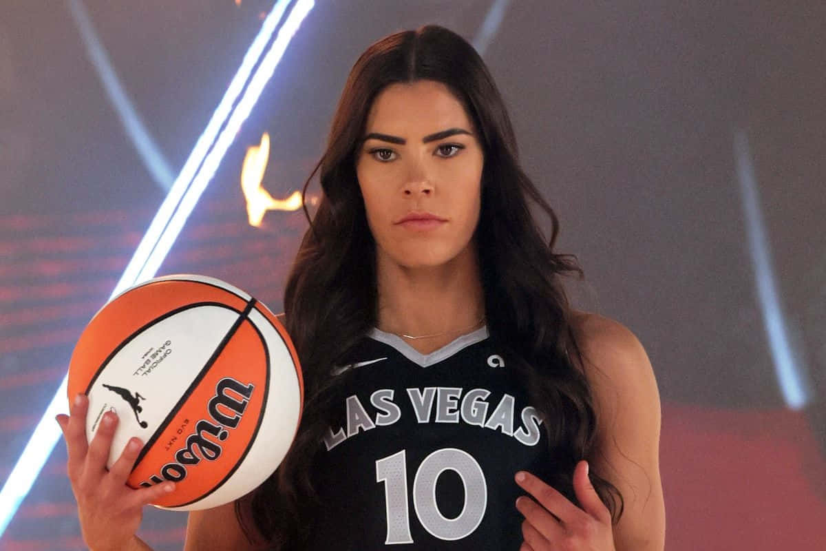 Kelsey Plum Las Vegas Basketball Player Wallpaper