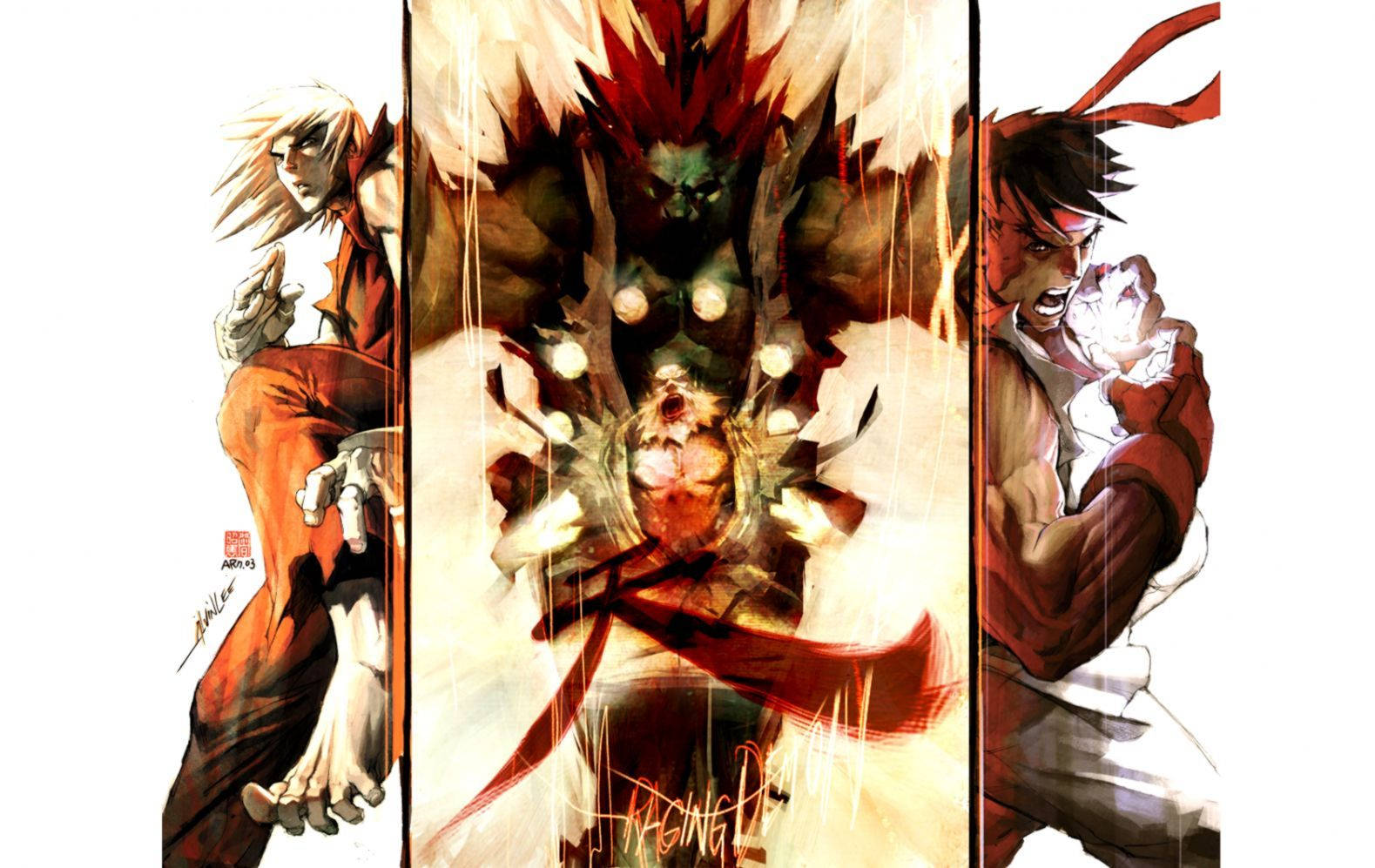 Ken Gouken Akuma Ryu Street Fighter Wallpaper