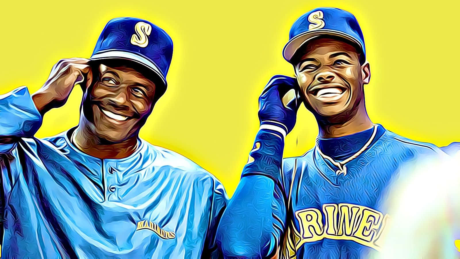 Ken Griffey Jr. Makes A Catch On The Outfield Wallpaper