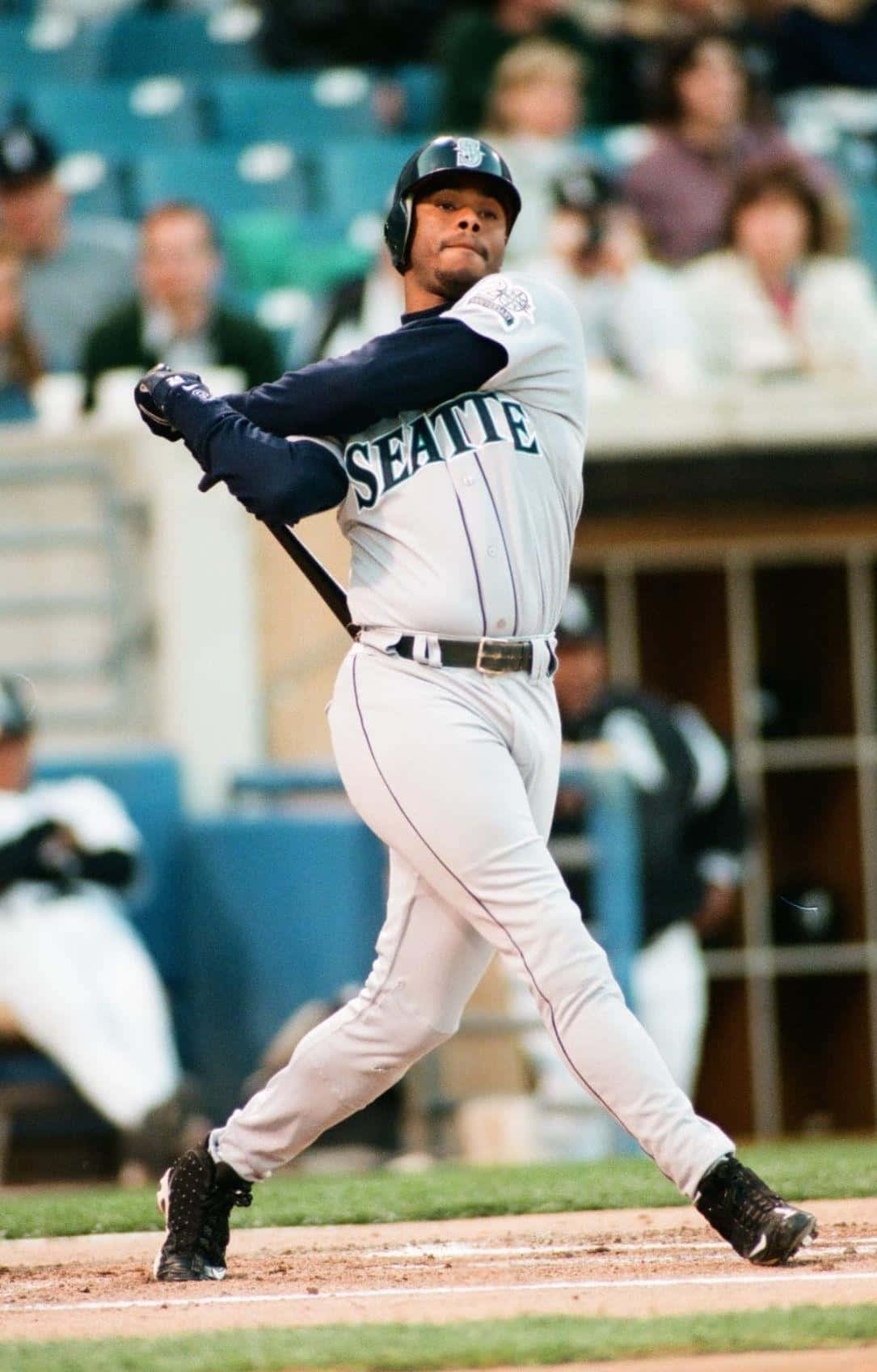 Ken Griffey Swinging His Baseball Bat Wallpaper