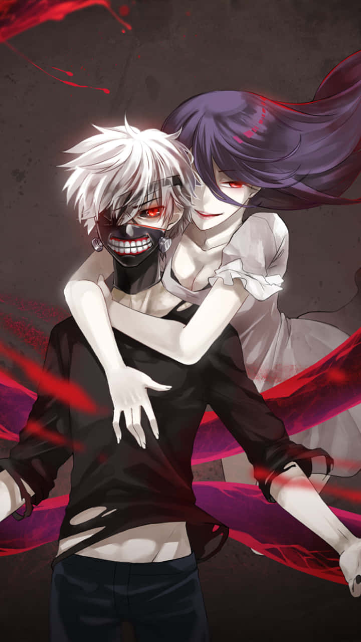 Ken Kaneki And Rize Kamishiro Tokyo Ghoul Anime Wallpaper