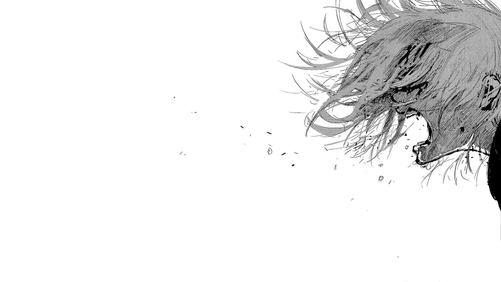 Ken Kaneki Sad Screaming Fan Art Wallpaper