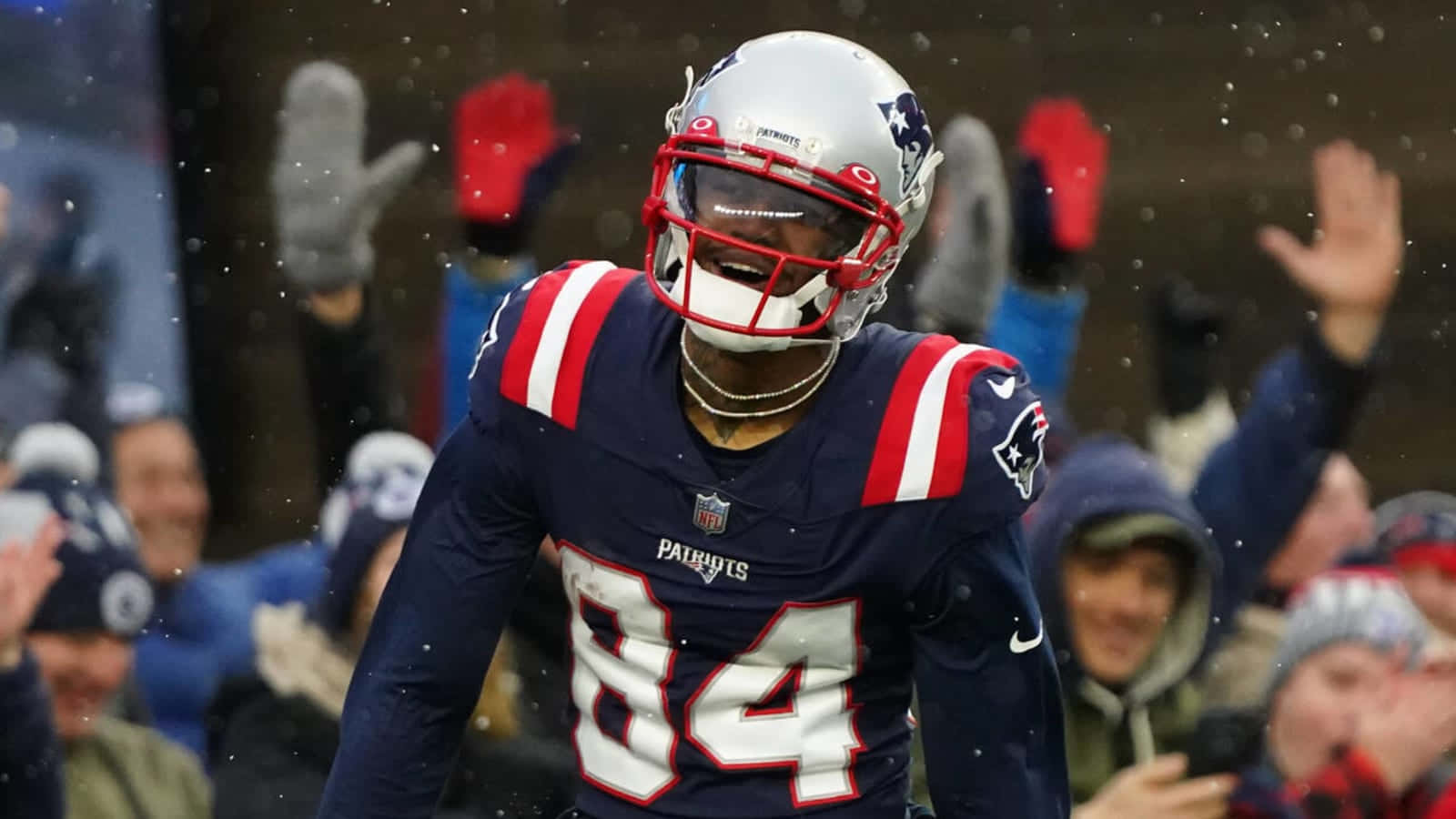 Kendrick Bourne Patriots Celebration Snow Wallpaper