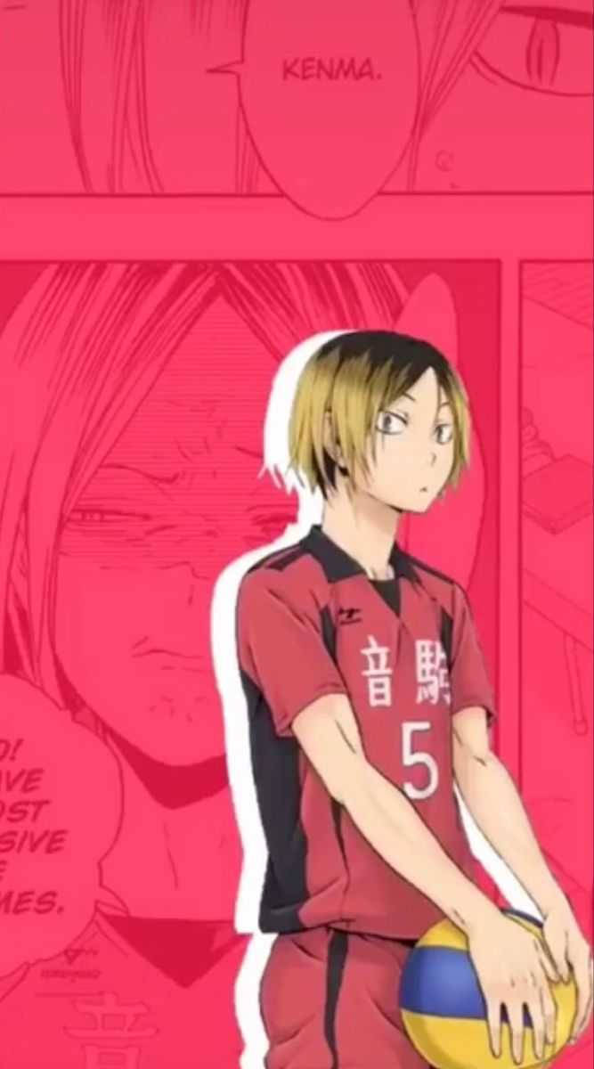 Kenma Kozume Comic Cut-out Wallpaper