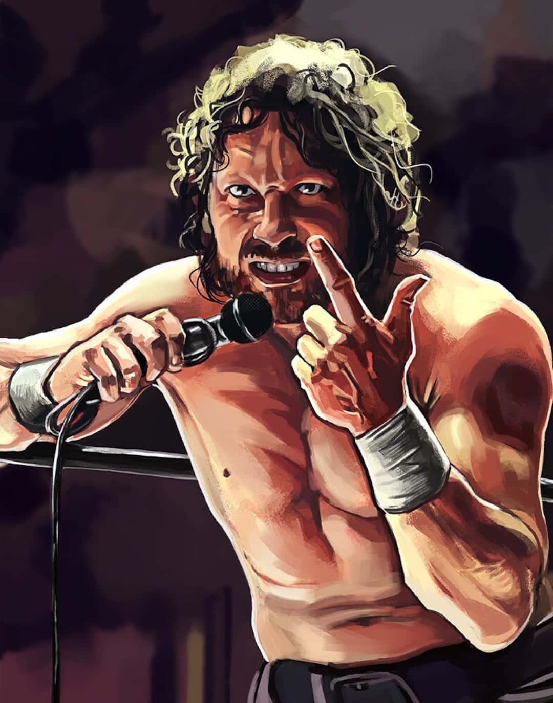 Kenny Omega One Winged Angel Artwork Wallpaper